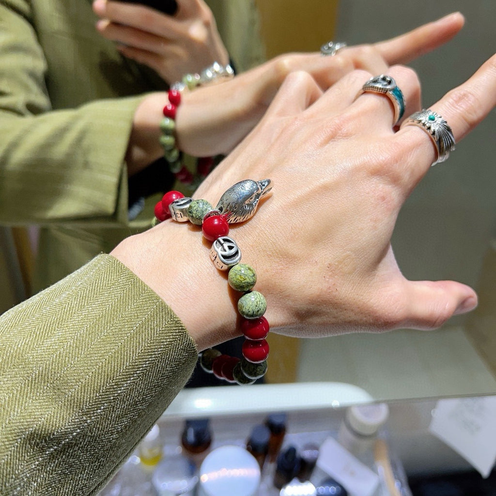 Gucci Anger Forest Interlocking G Crystal Accent Antiqued Bracelet - album image 6