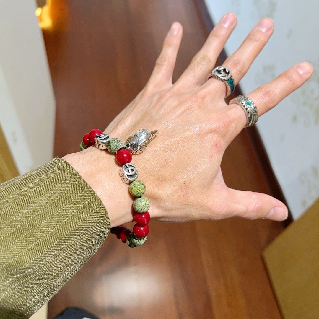 Gucci Anger Forest Interlocking G Crystal Accent Antiqued Bracelet - album image 3