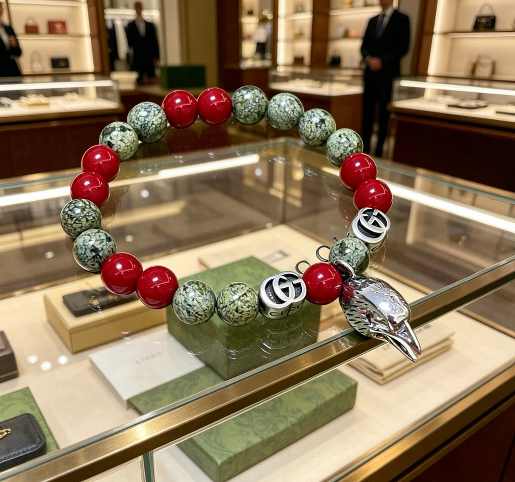 Gucci Anger Forest Interlocking G Crystal Accent Antiqued Bracelet - album image 9