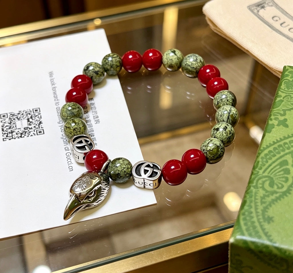 Gucci Anger Forest Interlocking G Crystal Accent Antiqued Bracelet - album image 4
