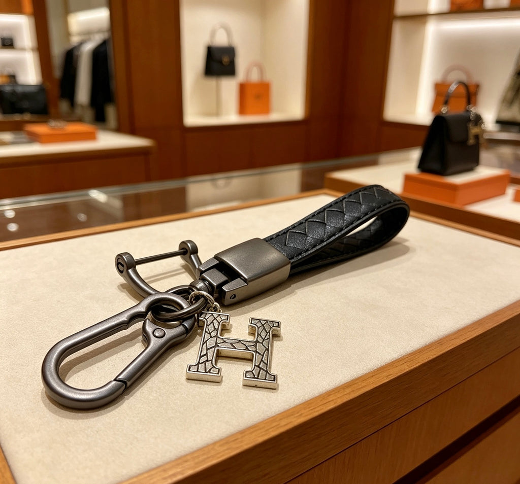 Hermès Black Strap H Keychain - album image 4