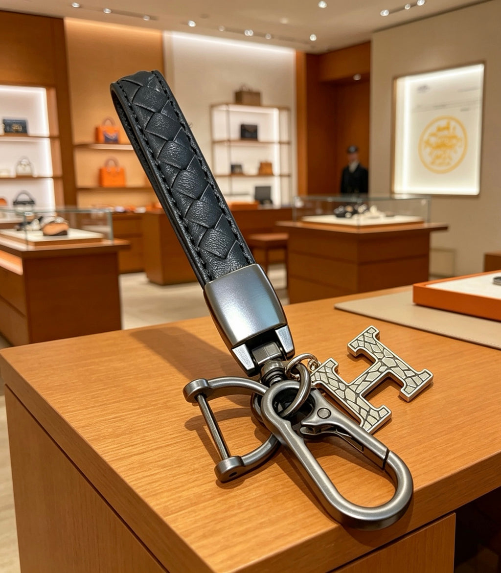 Hermès Black Strap H Keychain - album image 3