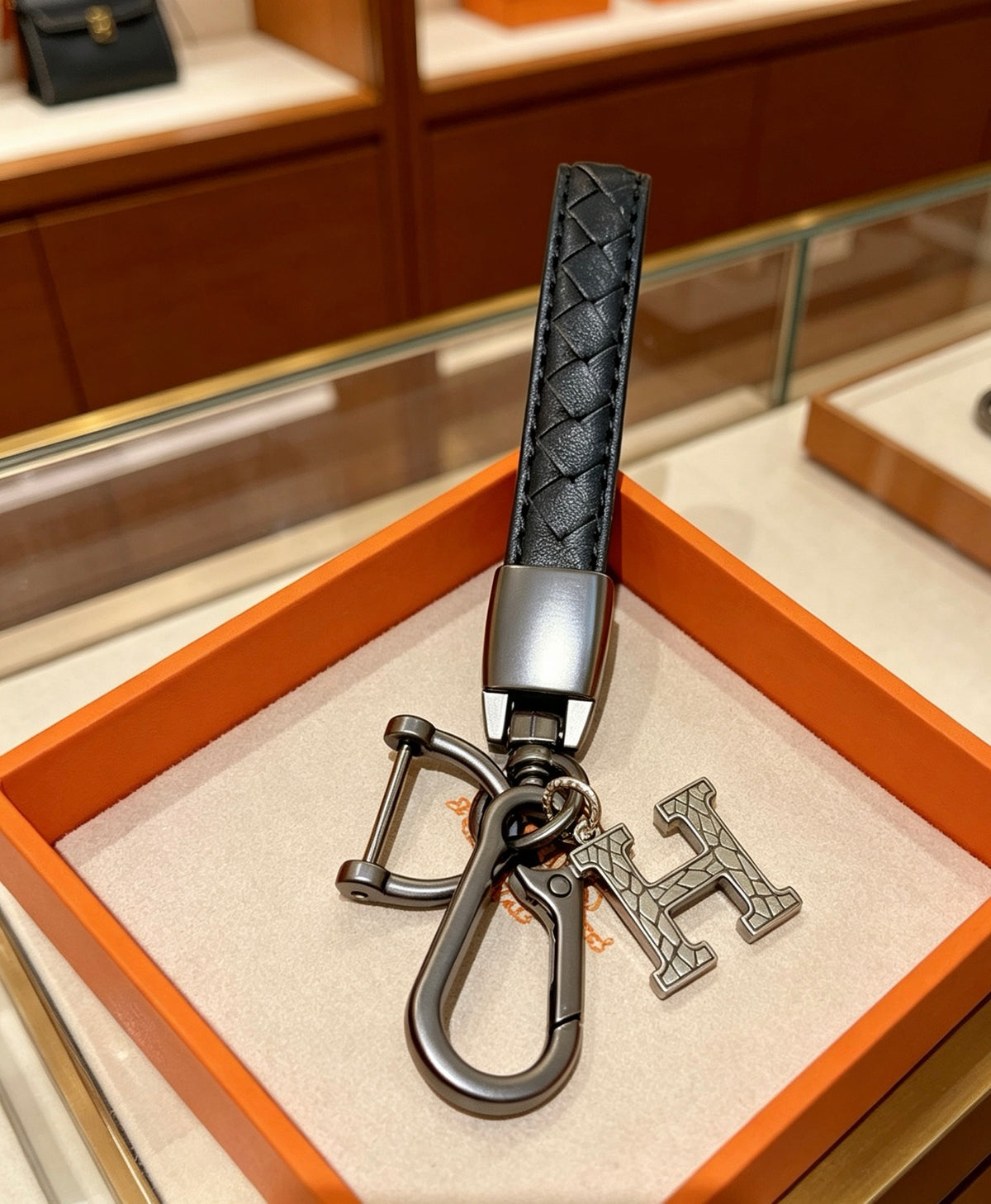 Hermès Black Strap H Keychain - album image 2