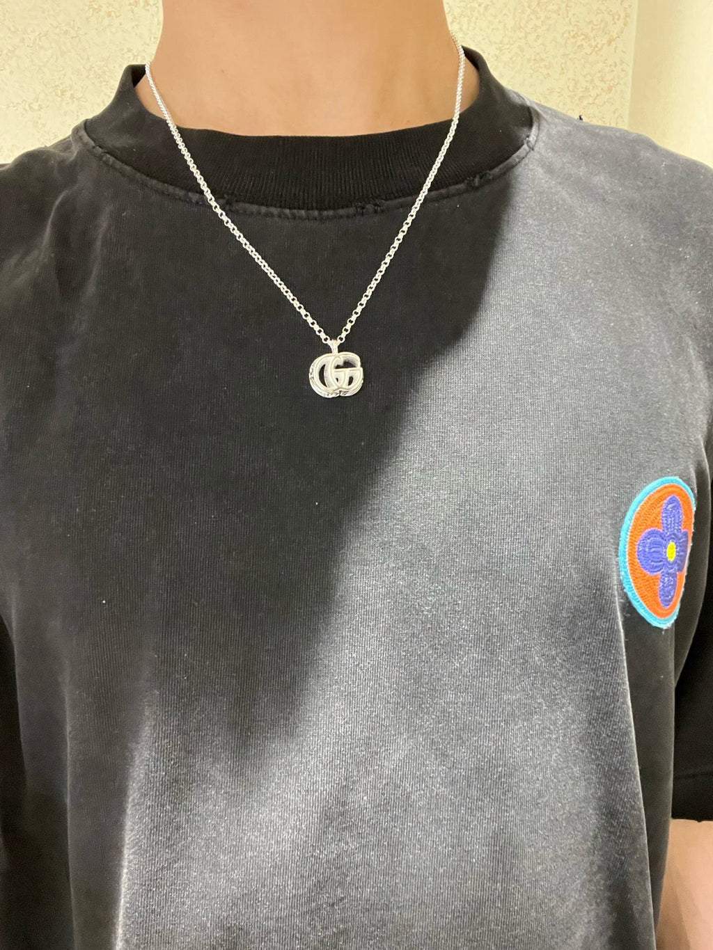 Gucci Anger Forest Interlocking G Antiqued Chain Necklace - album image 3