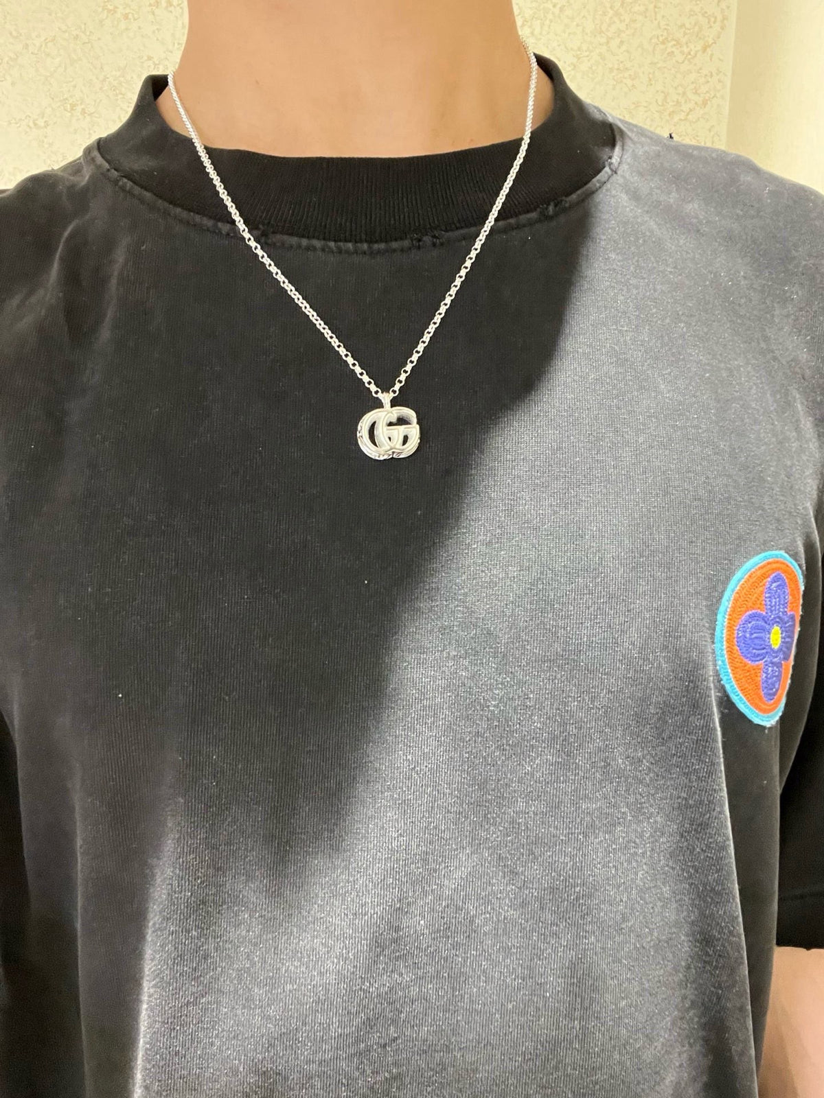 Gucci Anger Forest Interlocking G Antiqued Chain Necklace - album image 3