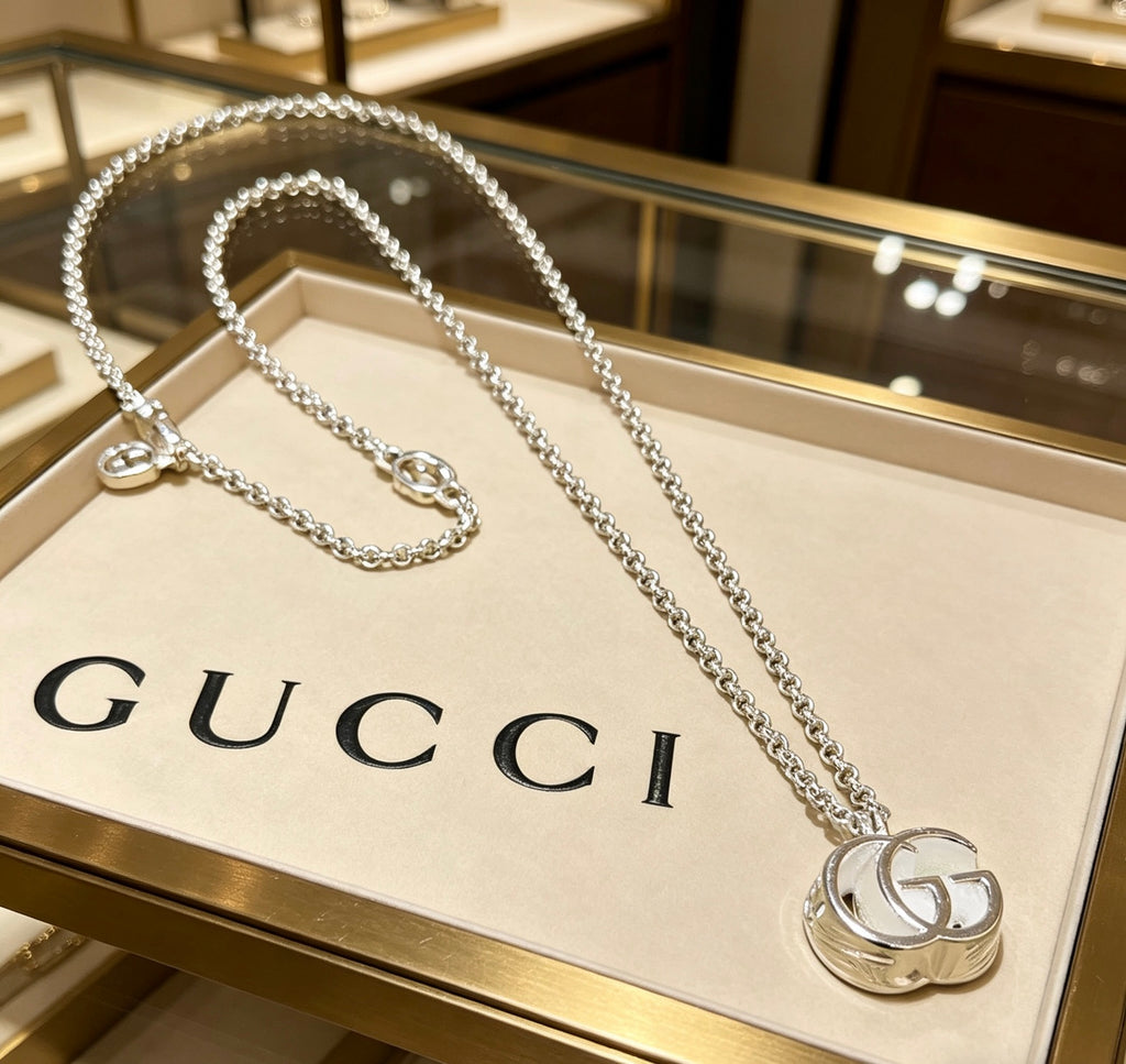 Gucci Anger Forest Interlocking G Antiqued Chain Necklace - album image 4