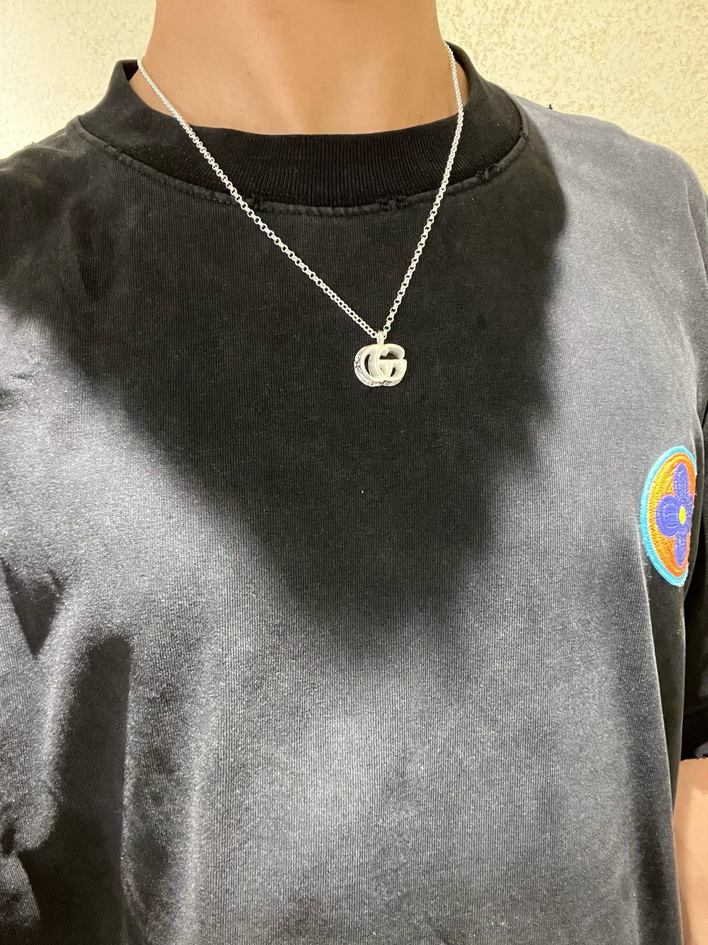 Gucci Anger Forest Interlocking G Antiqued Chain Necklace - album image 6