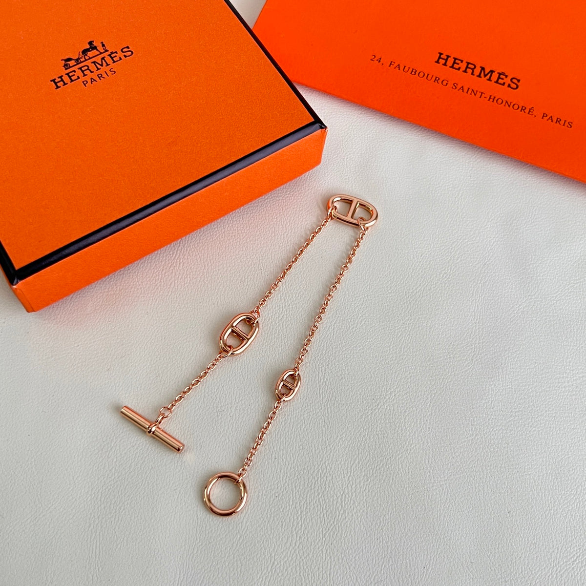 Hermès Rose Gold-Tone Anchor-Link Bracelet - album image 5