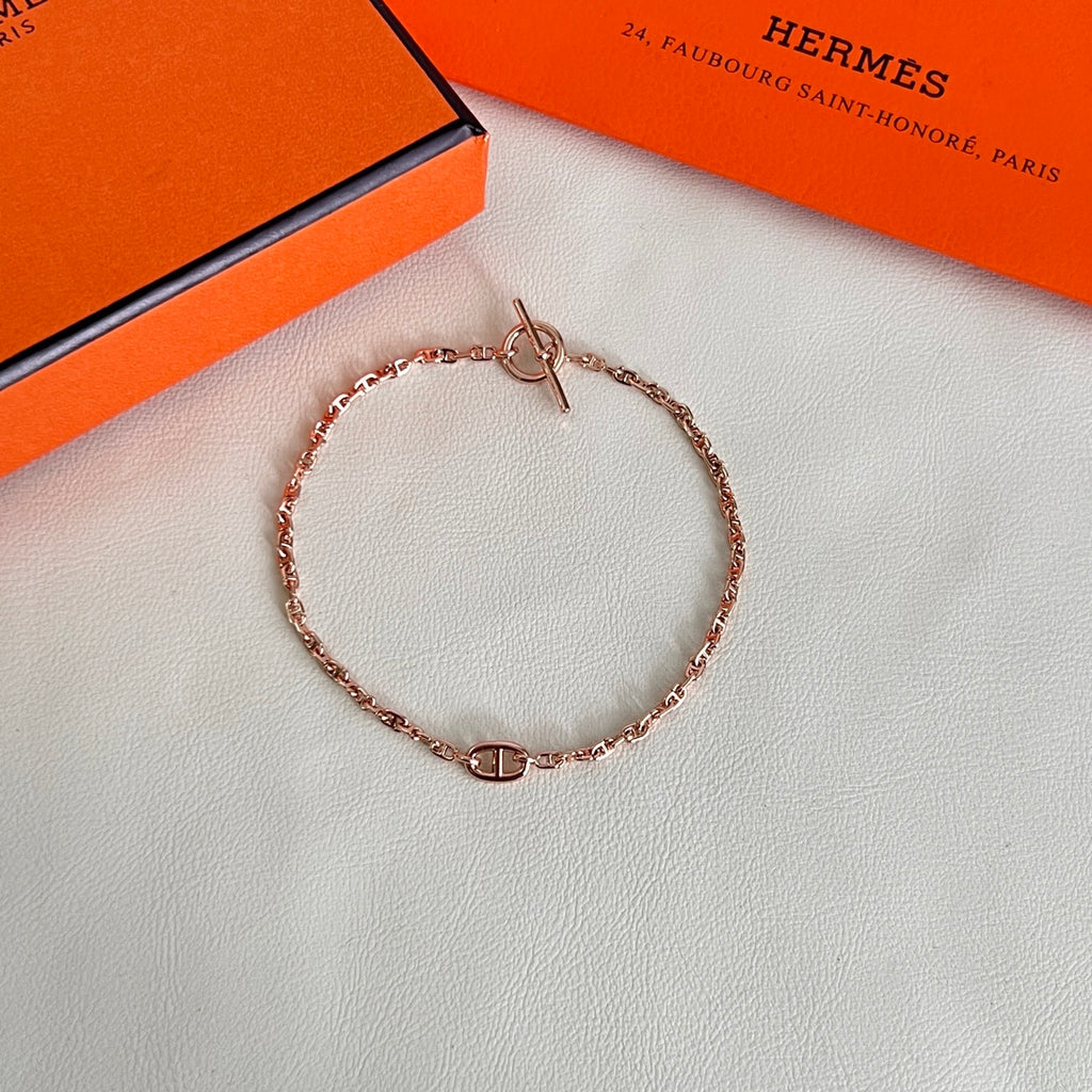 Hermès Rose Gold-Tone Slim-Link Bracelet - album image 5