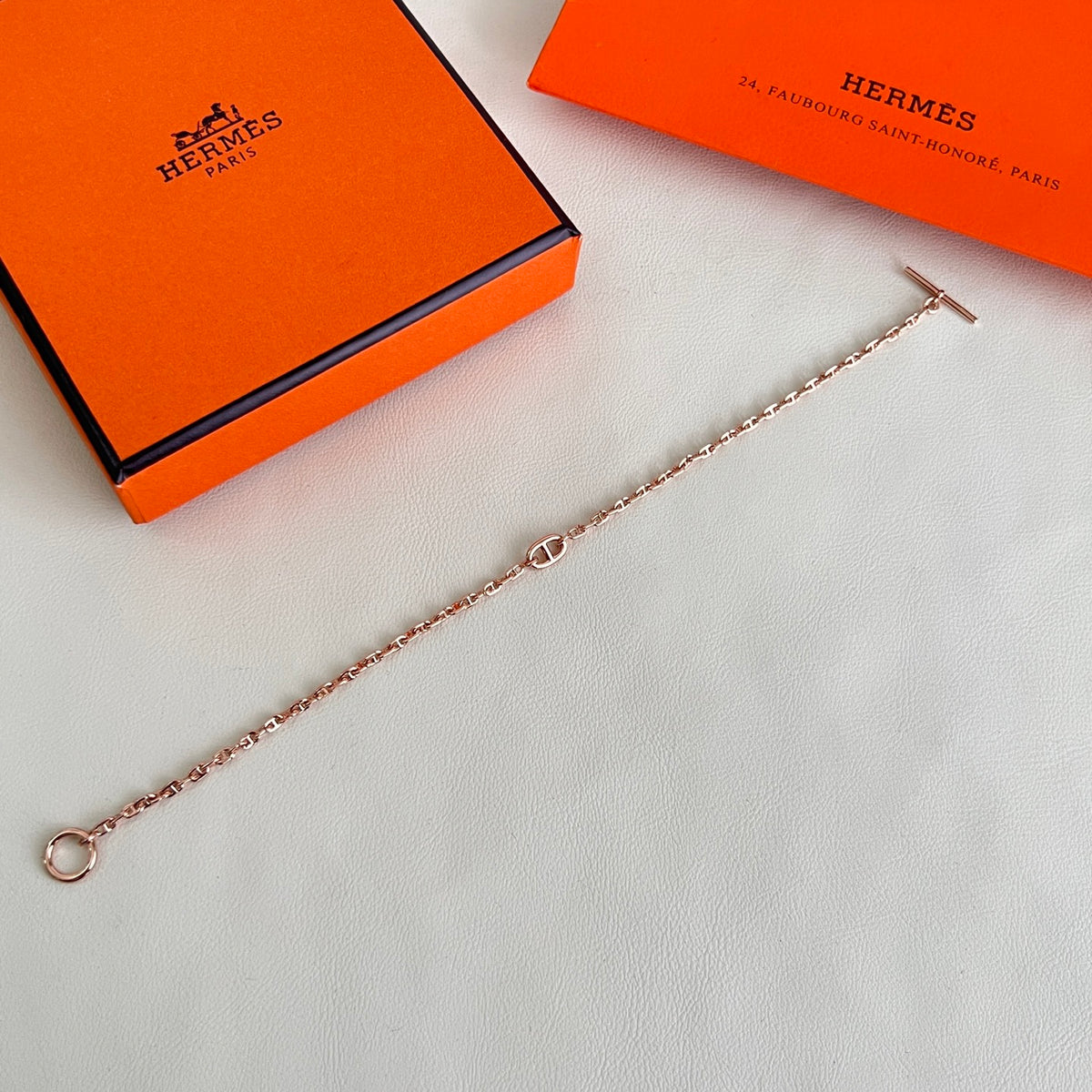 Hermès Rose Gold-Tone Slim-Link Bracelet - album image 6