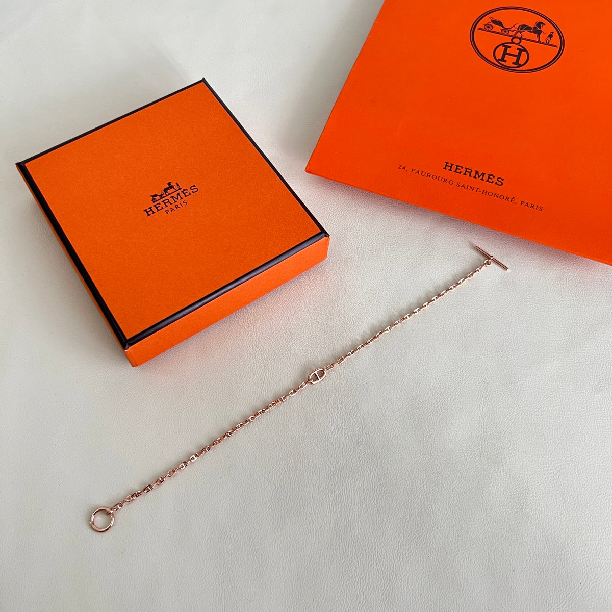 Hermès Rose Gold-Tone Slim-Link Bracelet - album image 4