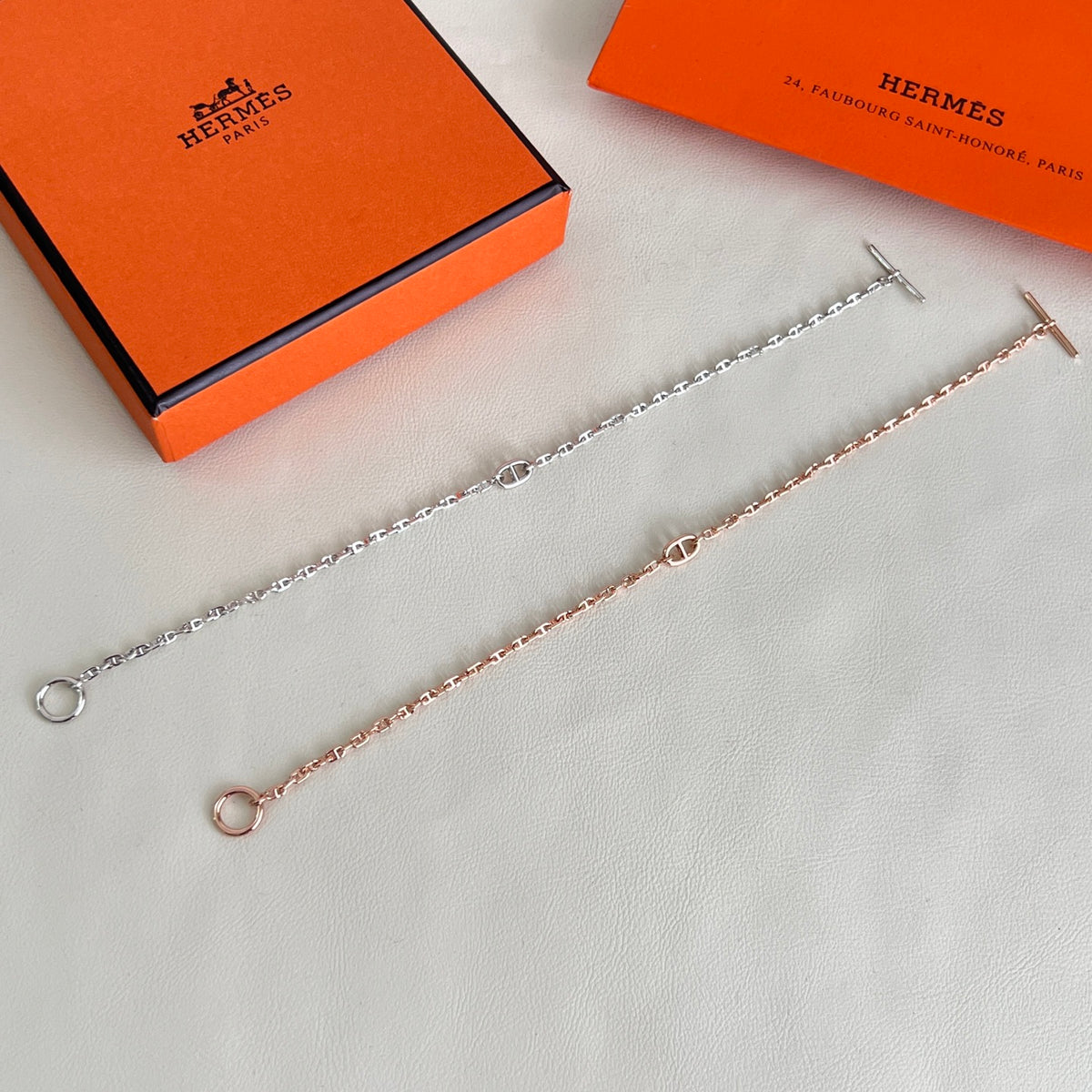 Hermès Rose Gold-Tone Slim-Link Bracelet - album image 2