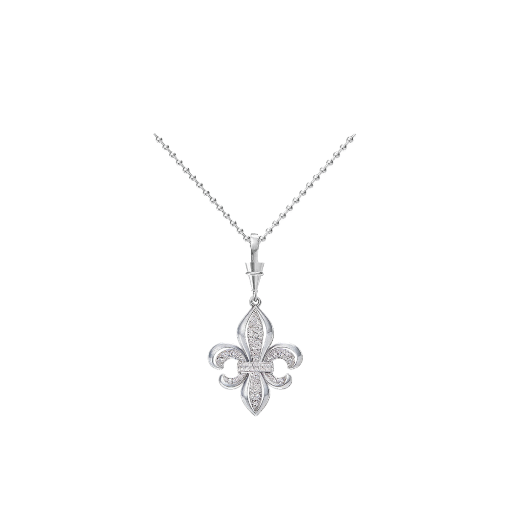Chrome Hearts Large Fleur Motif Silver-Tone Necklace - album image 2