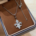 Chrome Hearts Large Fleur Motif Silver-Tone Necklace - album image 1