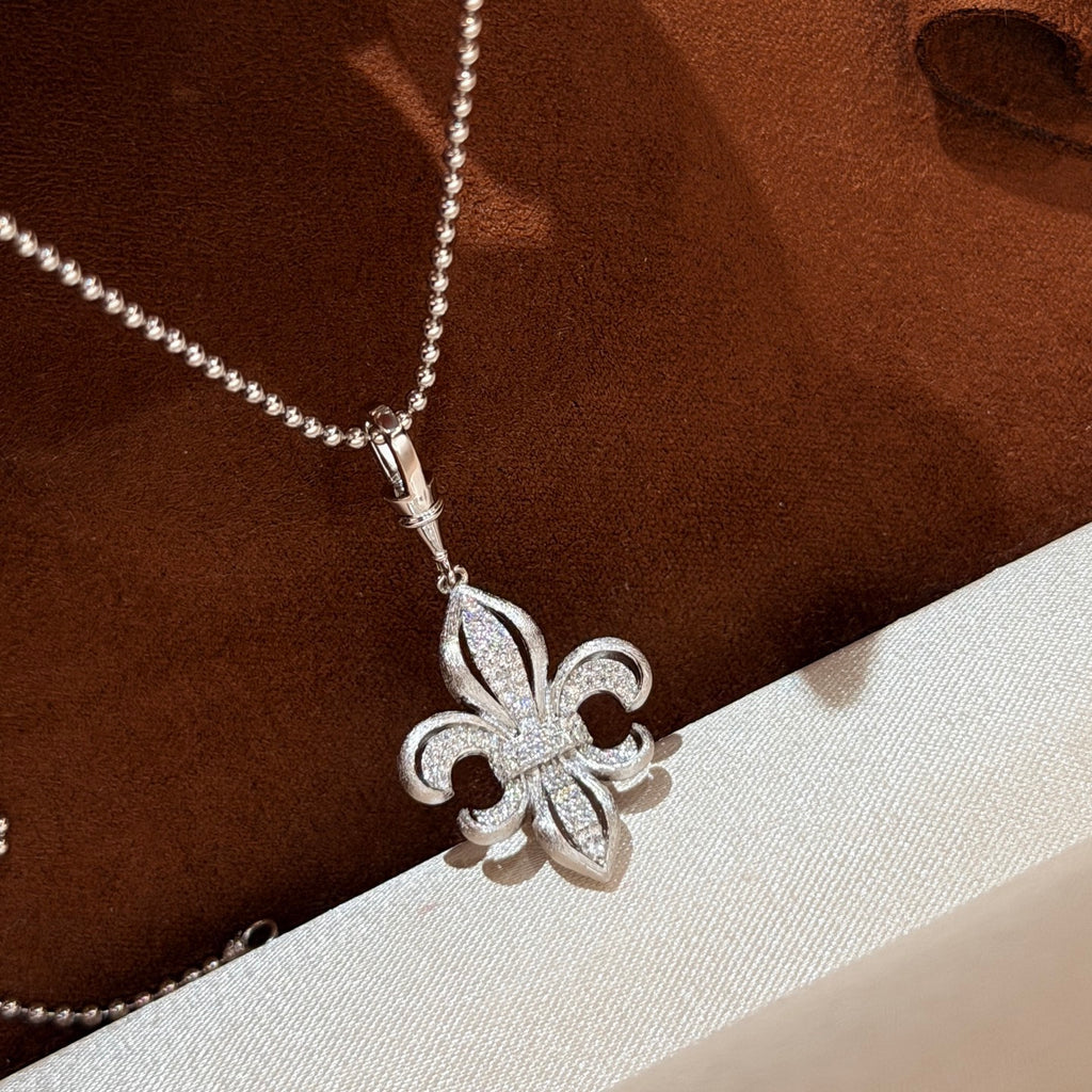 Chrome Hearts Large Fleur Motif Silver-Tone Necklace - album image 5
