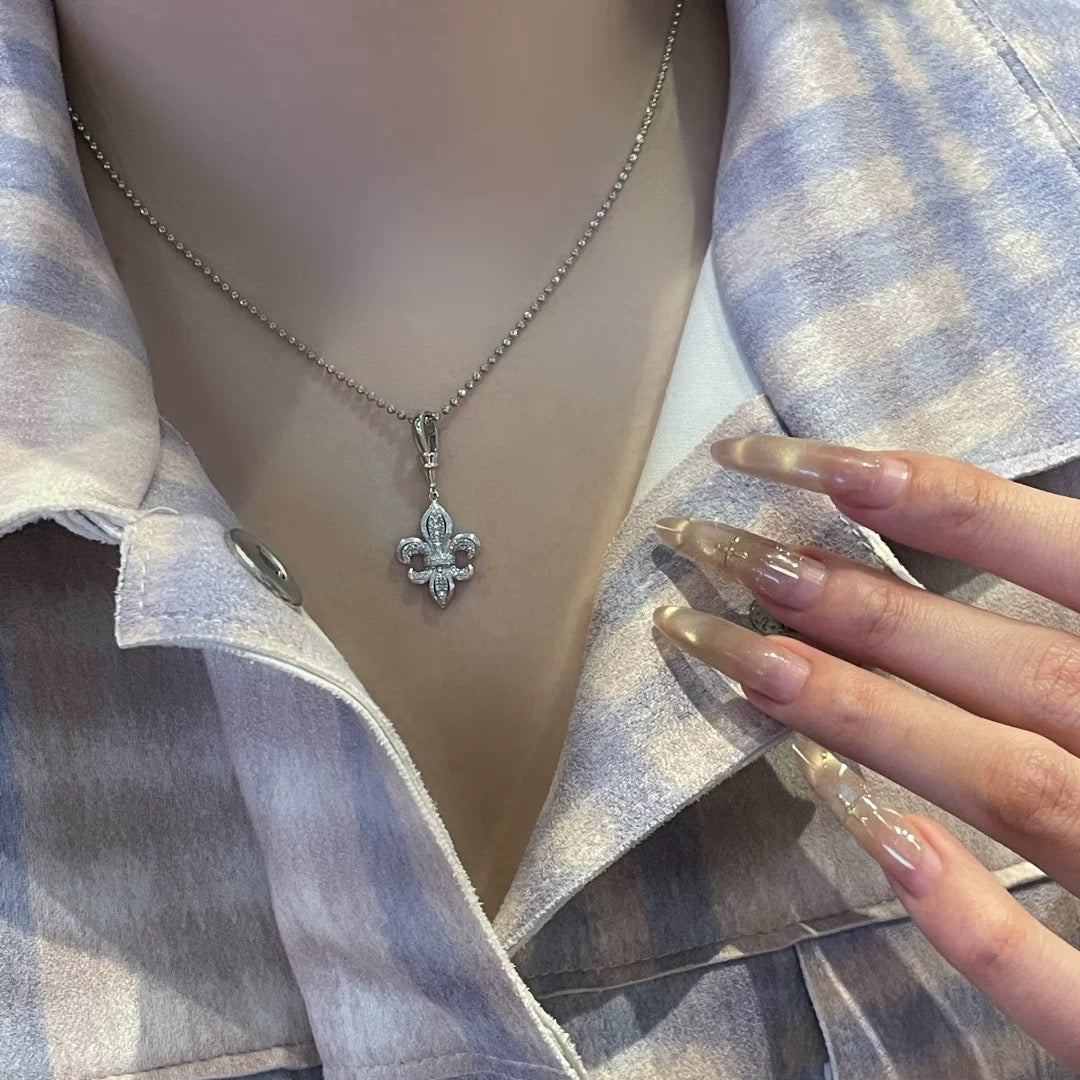 Chrome Hearts Large Fleur Motif Silver-Tone Necklace - album image 3