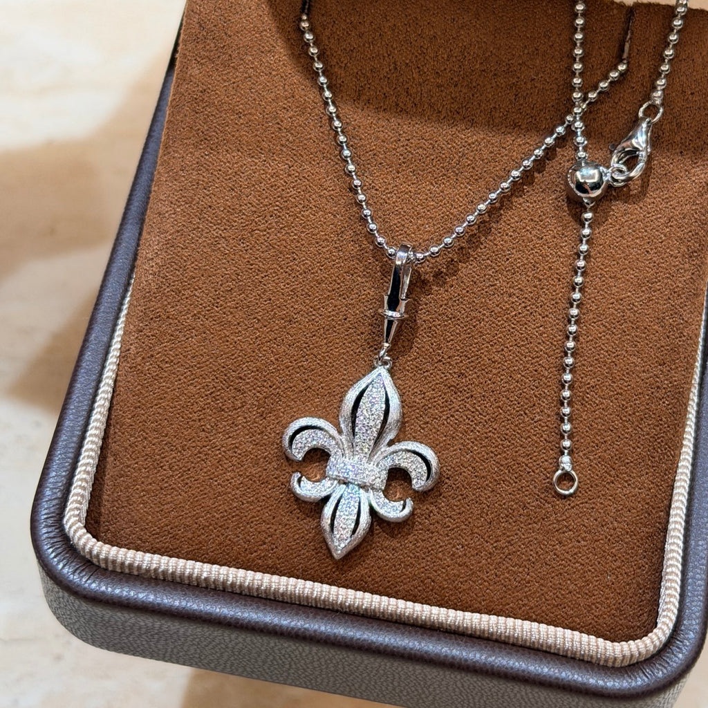 Chrome Hearts Large Fleur Motif Silver-Tone Necklace - album image 9