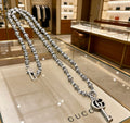Gucci Anger Forest Interlocking G Key Pendant Antiqued Chain Necklace - album image 1