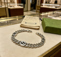 Gucci Silver-Tone Wide Woven Chain Bracelet - album image 1