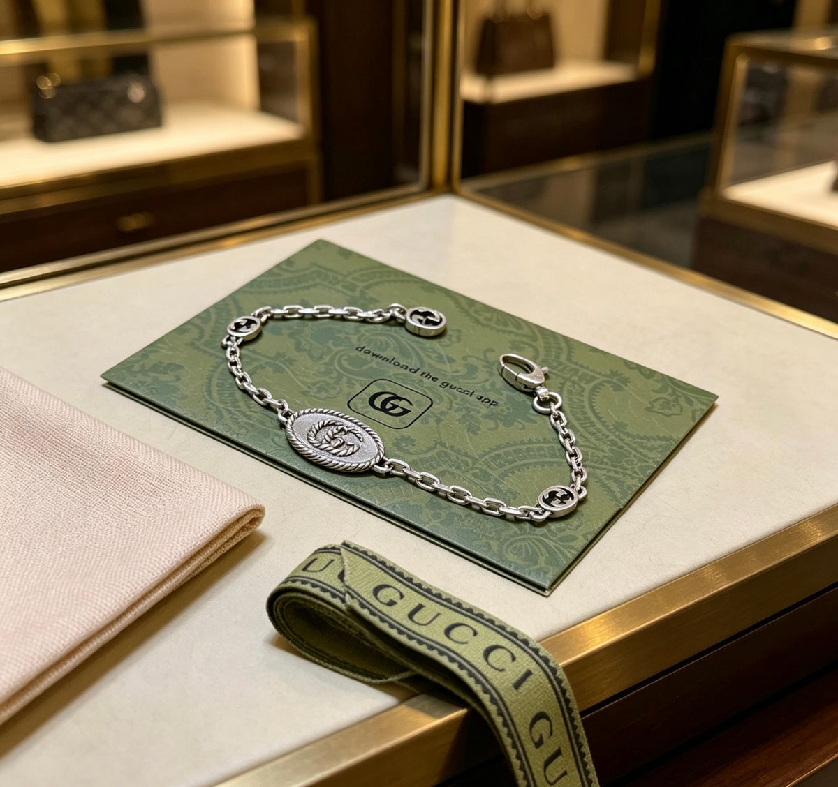 Gucci Silver-Tone Coin Charm Bracelet - album image 6