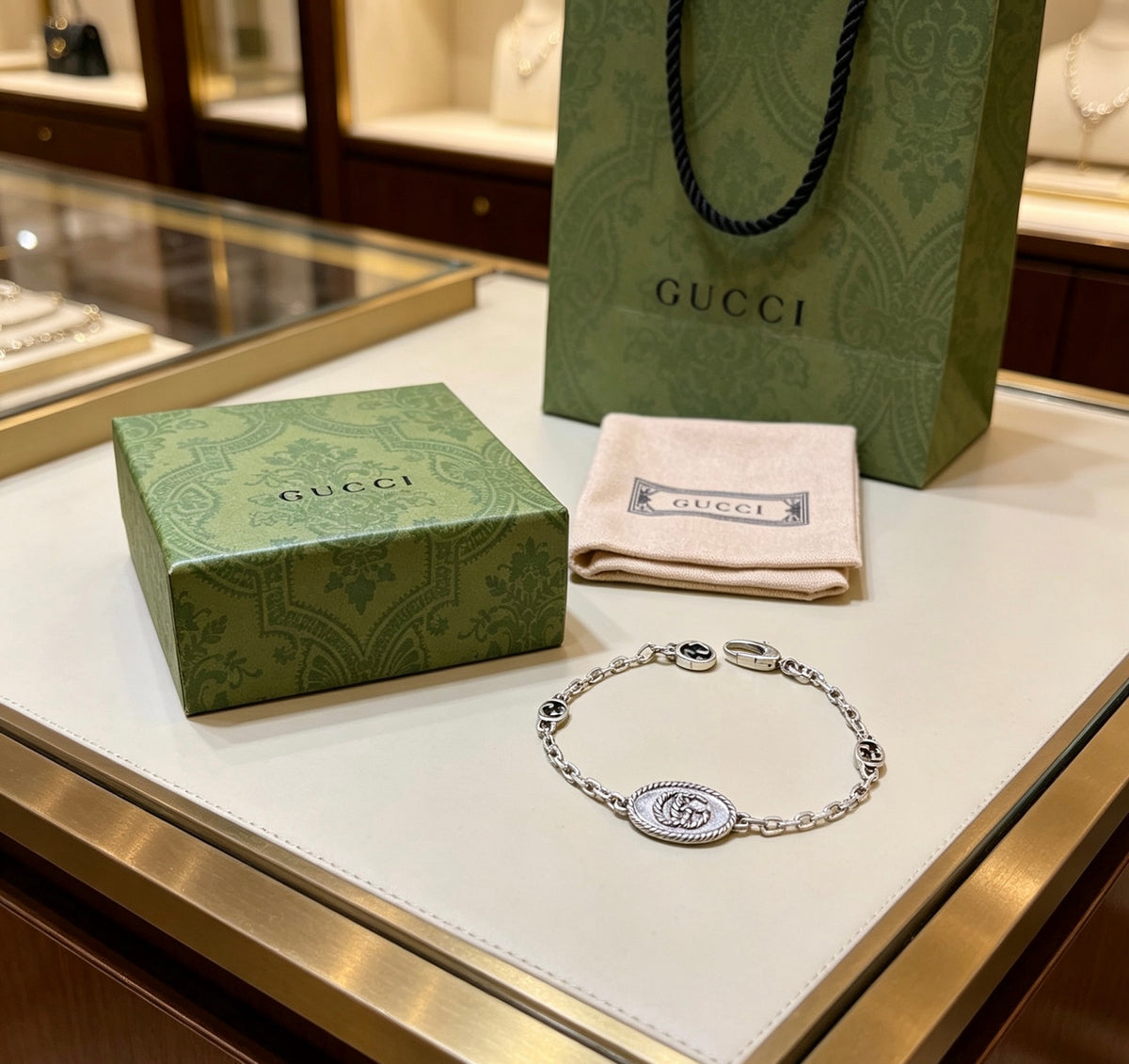 Gucci Silver-Tone Coin Charm Bracelet - album image 2