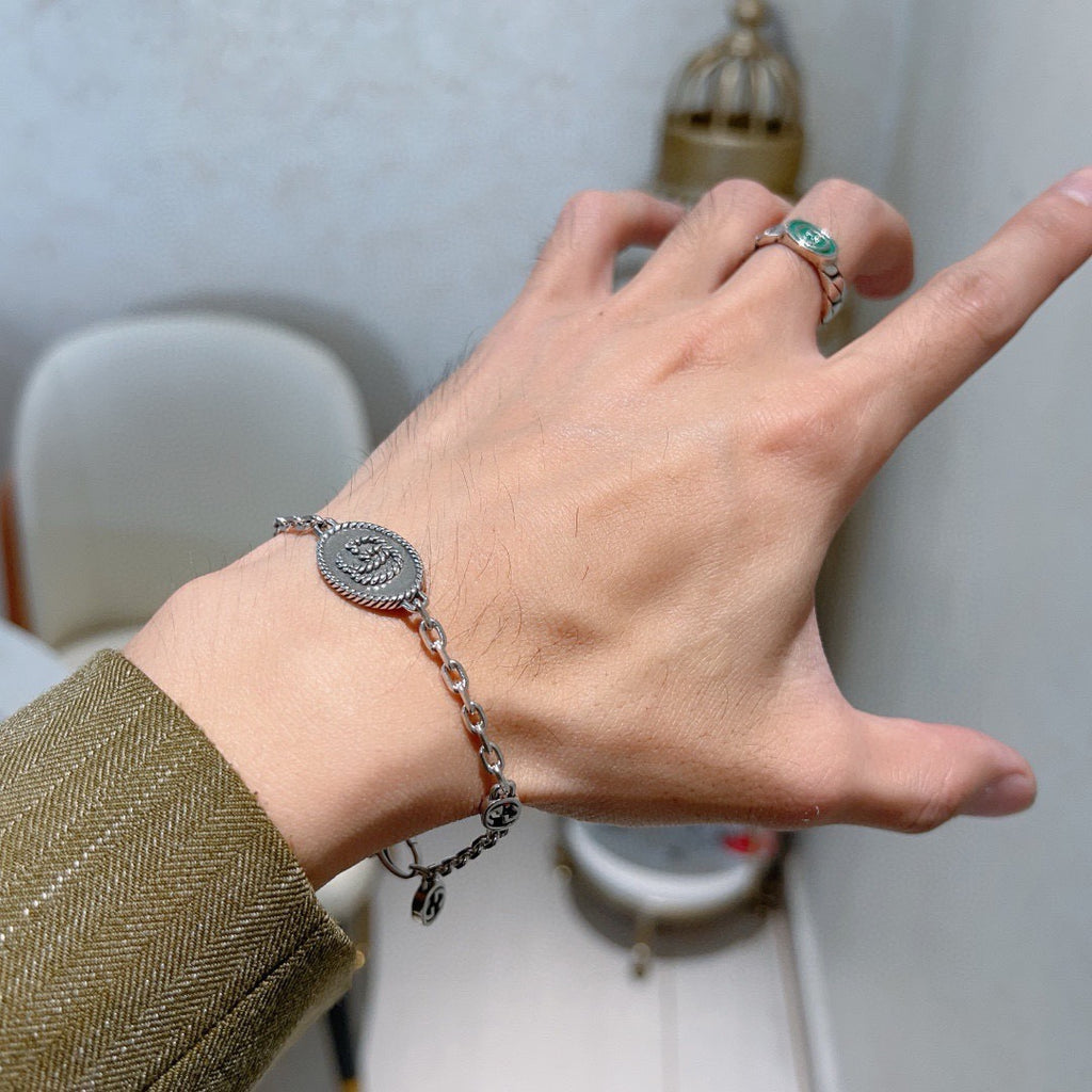 Gucci Silver-Tone Coin Charm Bracelet - album image 7