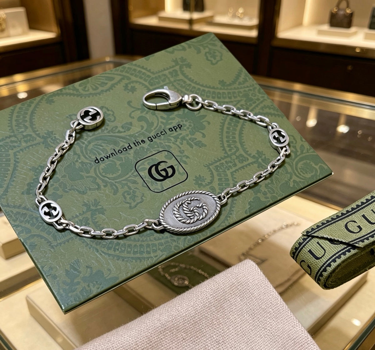 Gucci Silver-Tone Coin Charm Bracelet - album image 8