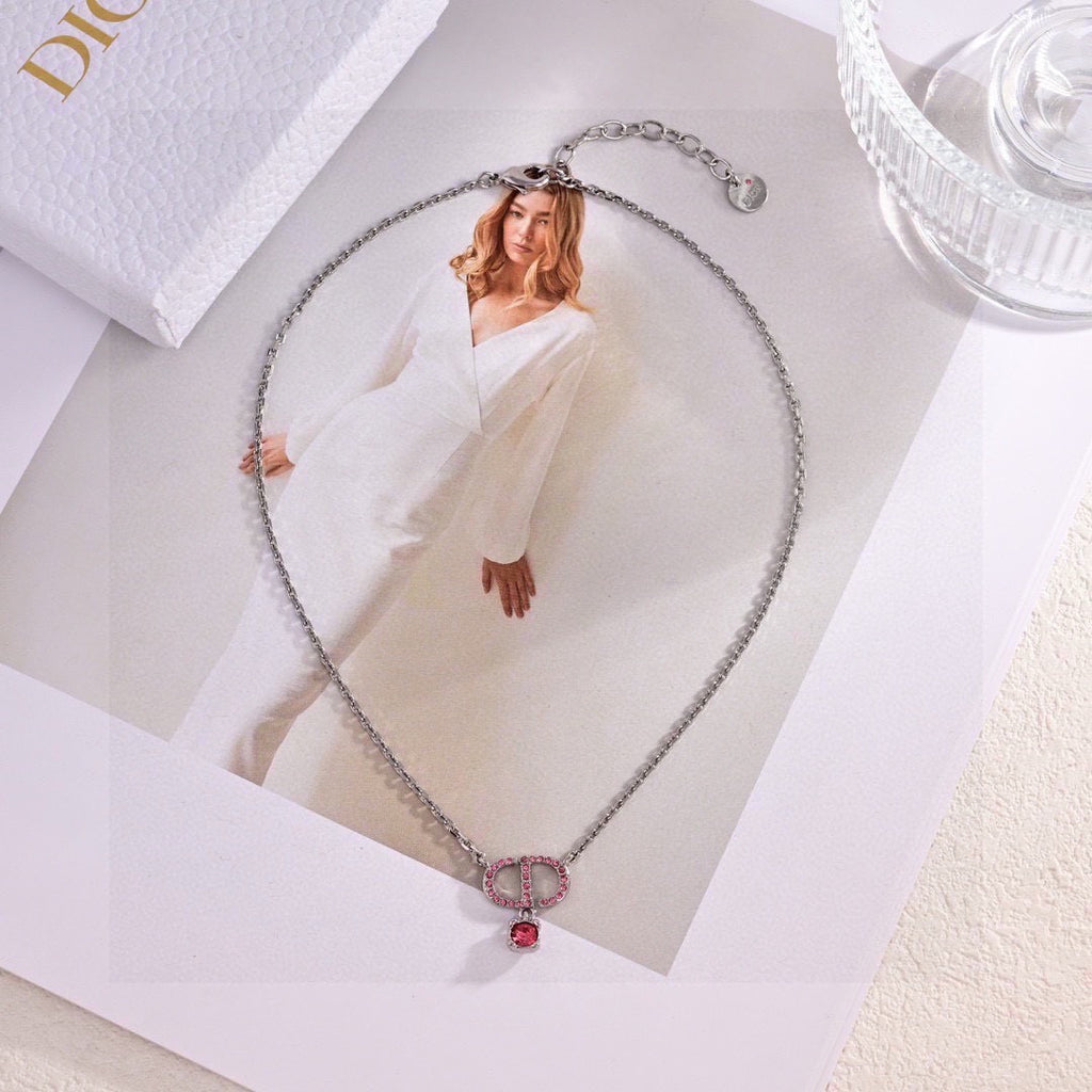 Dior Red Bead CD Pendant Necklace - product image 7