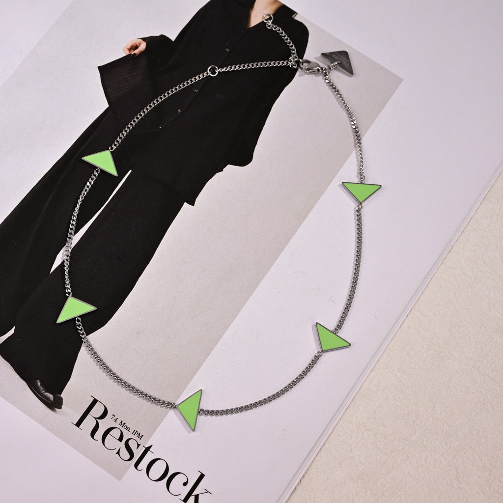 Prada Triangle Pendant Necklace - album image 5
