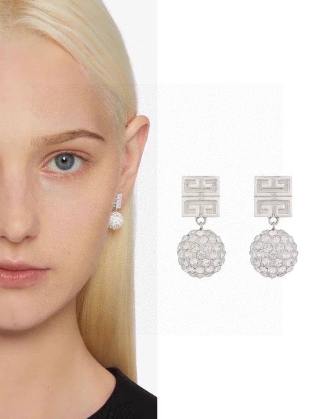 Givenchy Pendant Crystal Accent Earrings - album image 2