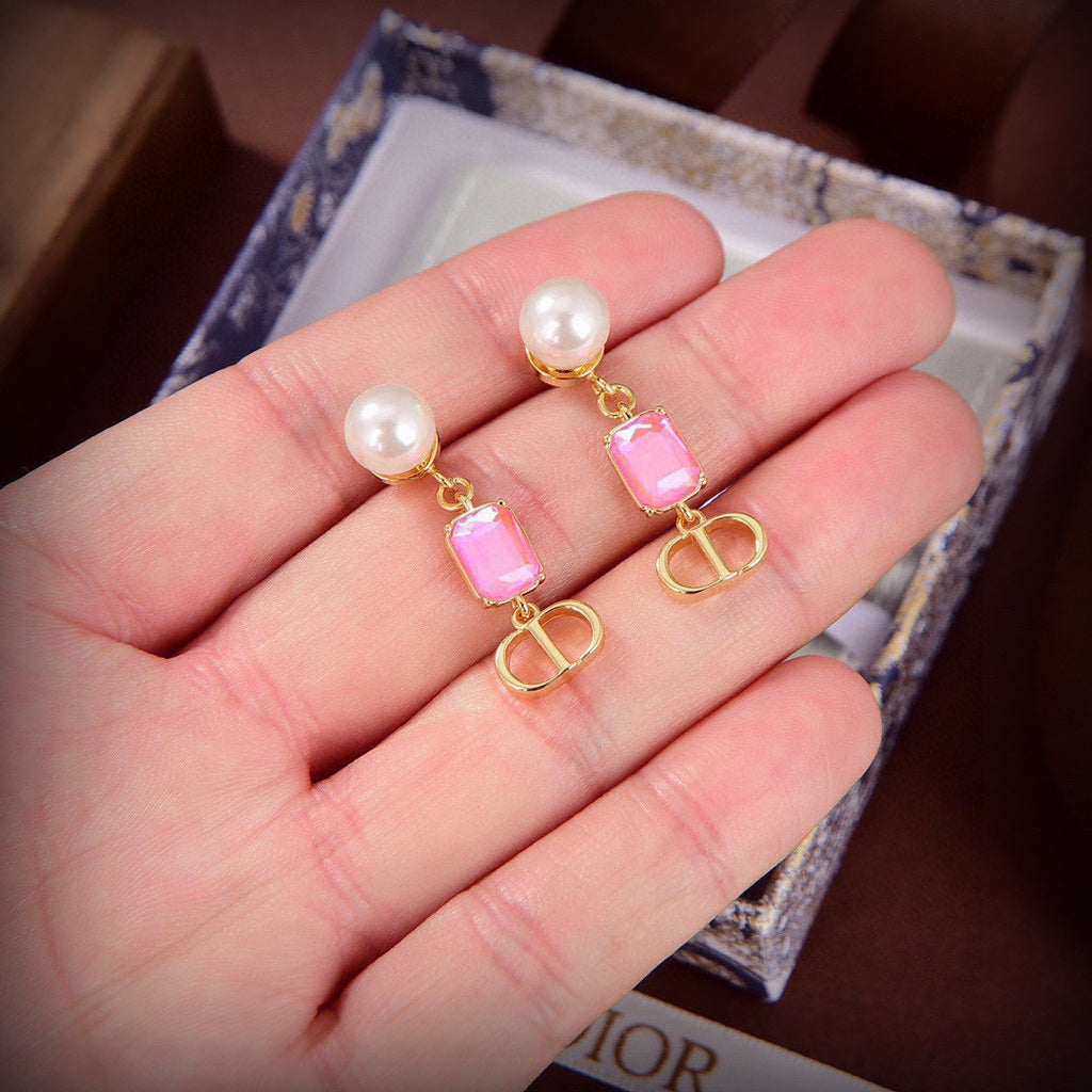 Dior Pastel Bead CD Earrings - product image 9