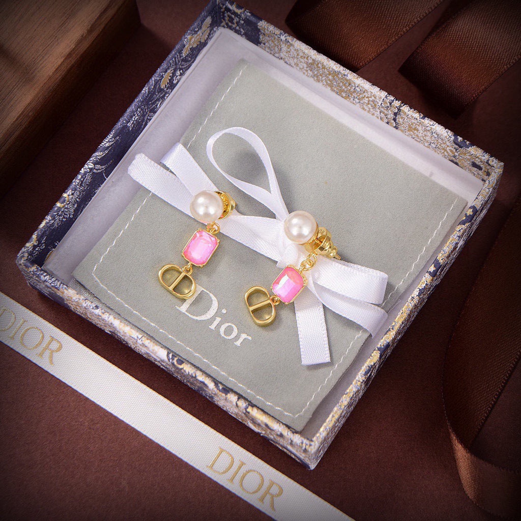 Dior Pastel Bead CD Earrings - product image 4
