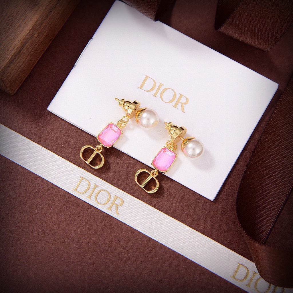 Dior Pastel Bead CD Earrings - product image 8