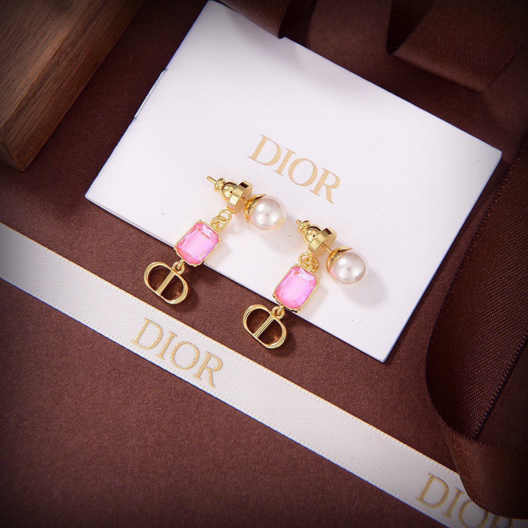 Dior Pastel Bead CD Earrings - product image 8