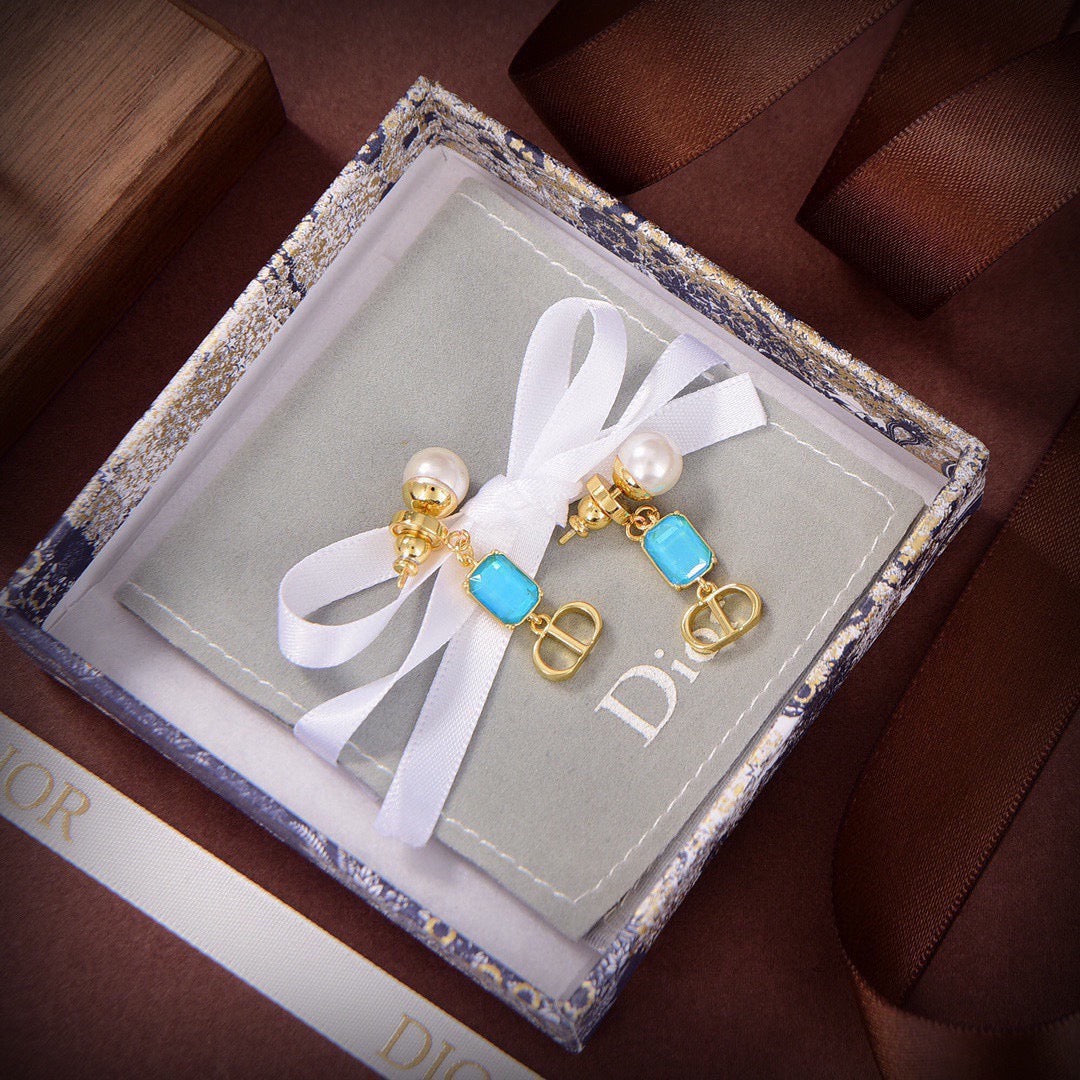 Dior Pastel Bead CD Earrings - product image 6