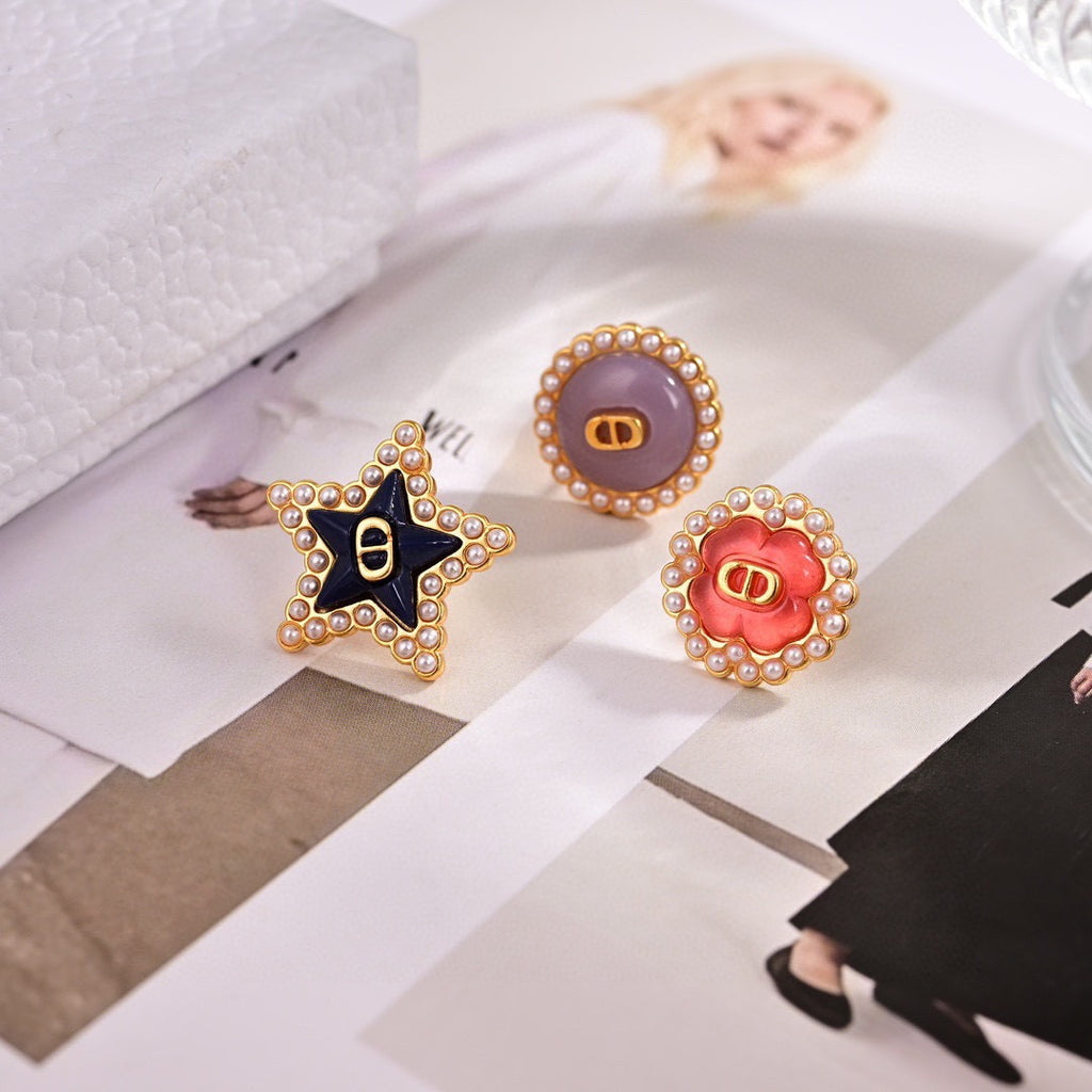 Dior Colorful Compass Medallion Earrings - product image 9