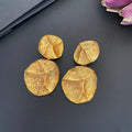 Saint Laurent Gold-Tone Irregular Double-Disc Earrings - album image 1