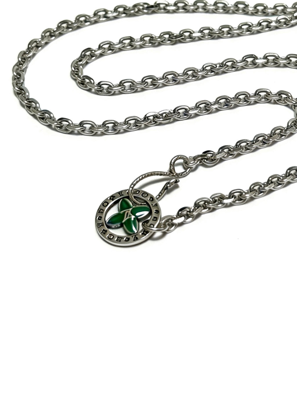 Louis Vuitton Silver-Tone Antiqued Chain Necklace - album image 3
