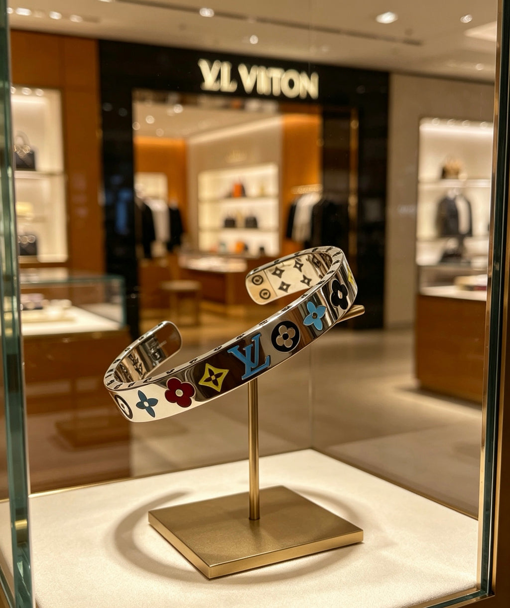 Louis Vuitton Silver-Tone Open Antiqued Chain Bracelet - album image 9