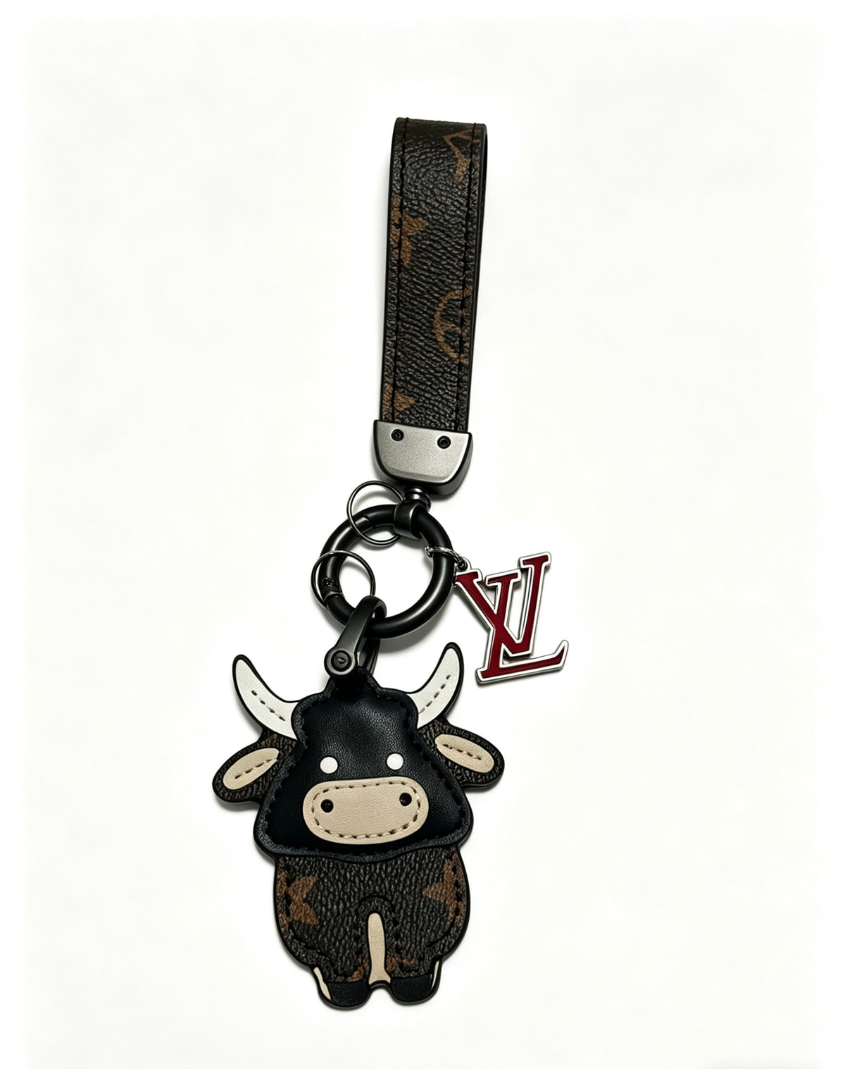 Louis Vuitton Black Bear Keychain with Dark Strap - album image 3
