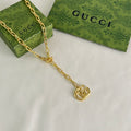 Gucci Gold-Tone Round Medallion Pendant Necklace - album image 1