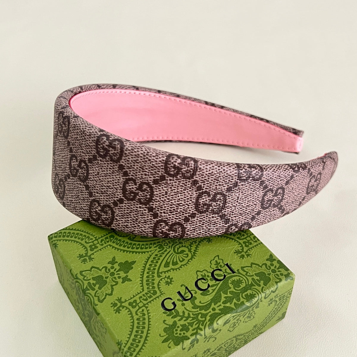 Gucci Pink Monogram Leather Bracelet - album image 5