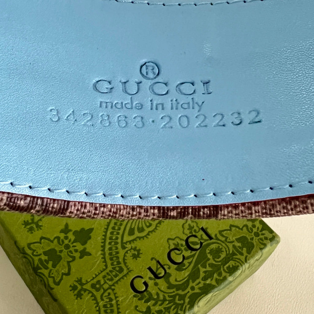 Gucci Blue Monogram Leather Bracelet - album image 6