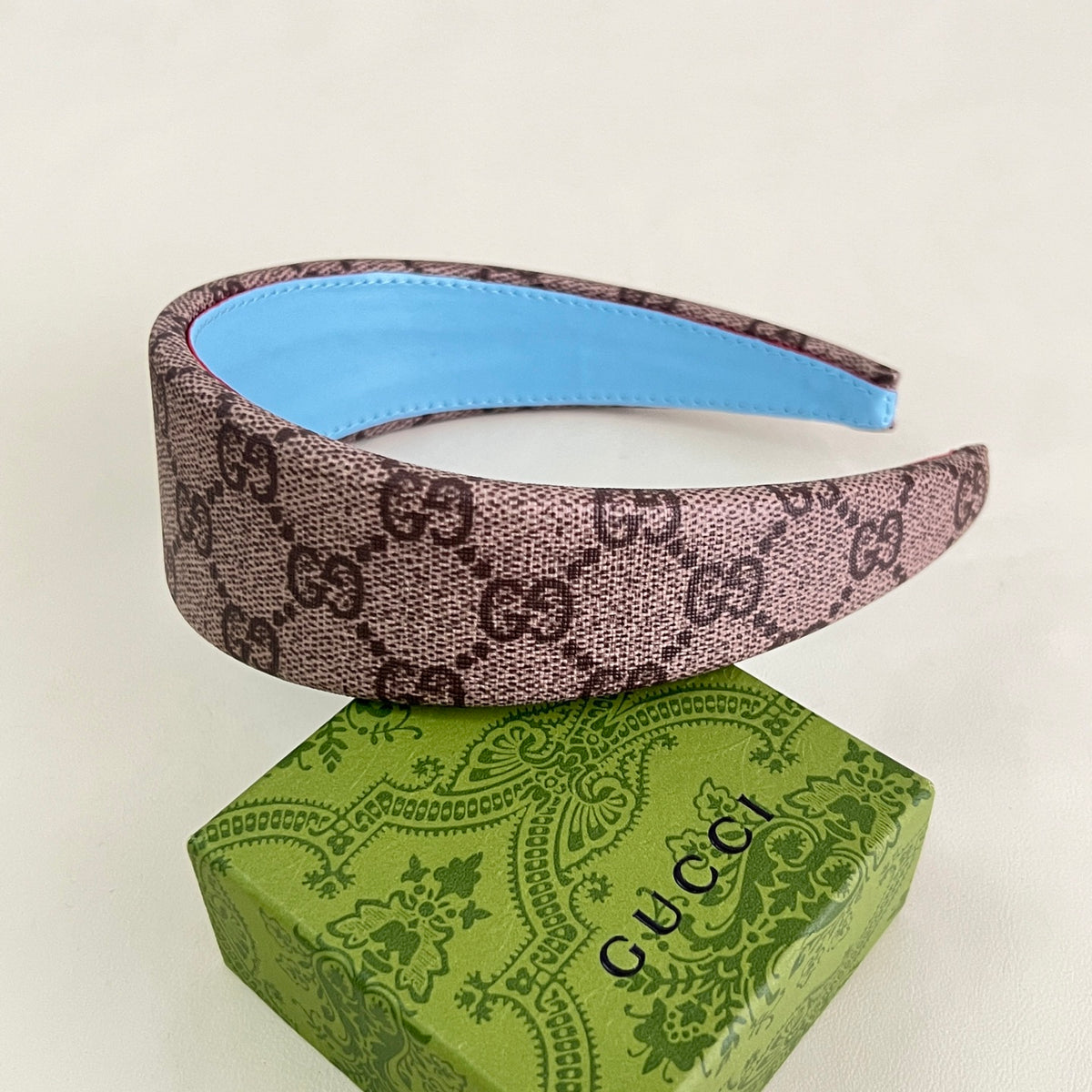 Gucci Blue Monogram Leather Bracelet - album image 4