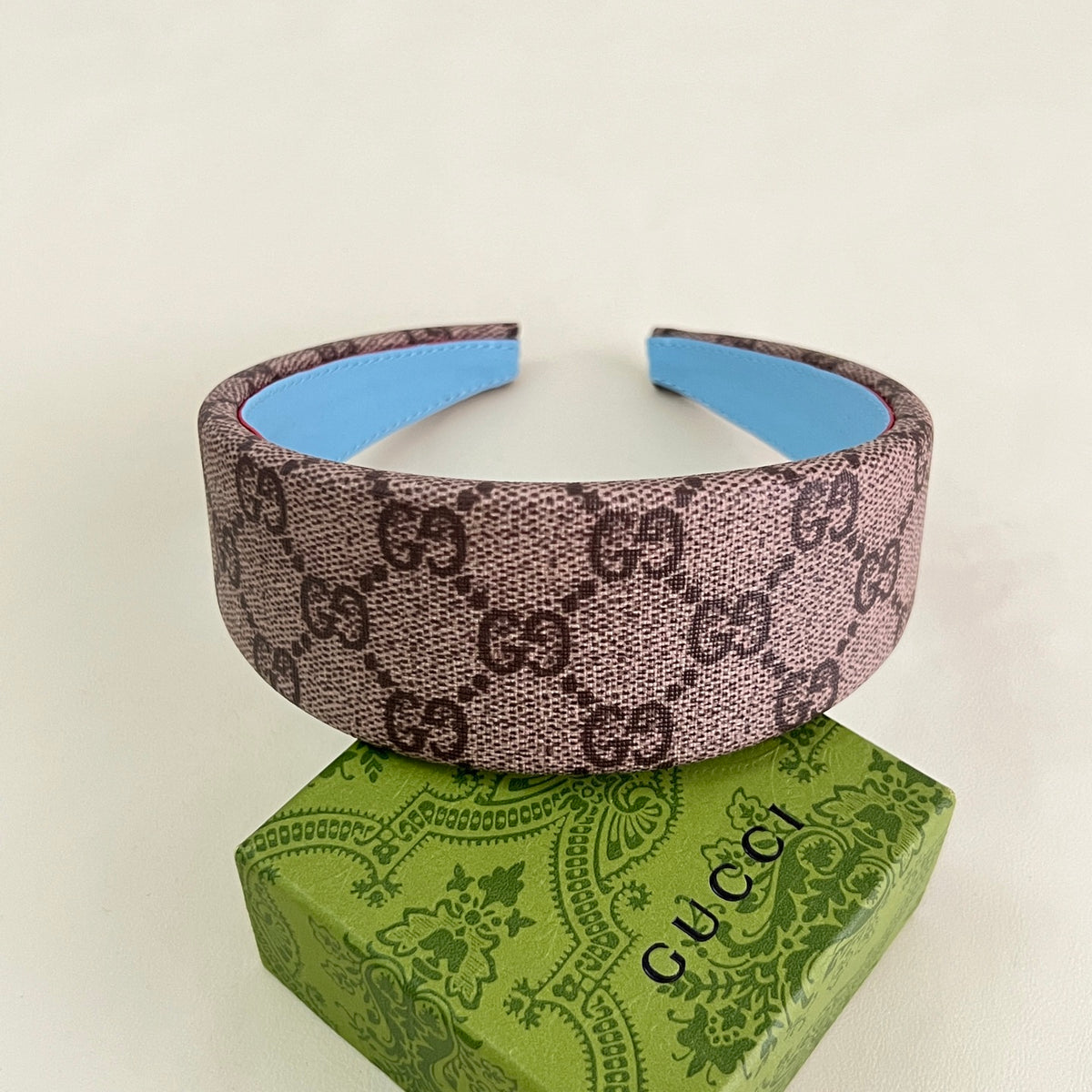 Gucci Blue Monogram Leather Bracelet - album image 5
