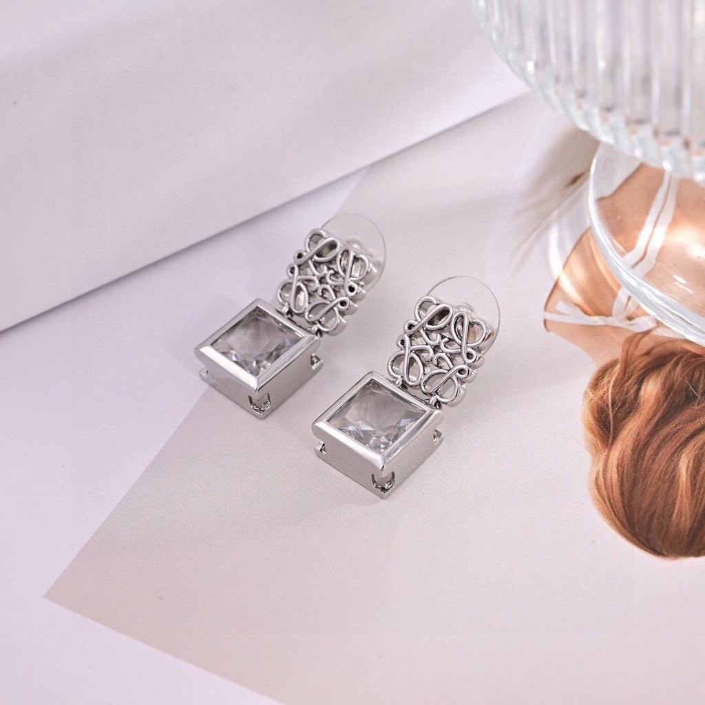 Loewe Crystal Square Anagram Earrings - product image 2