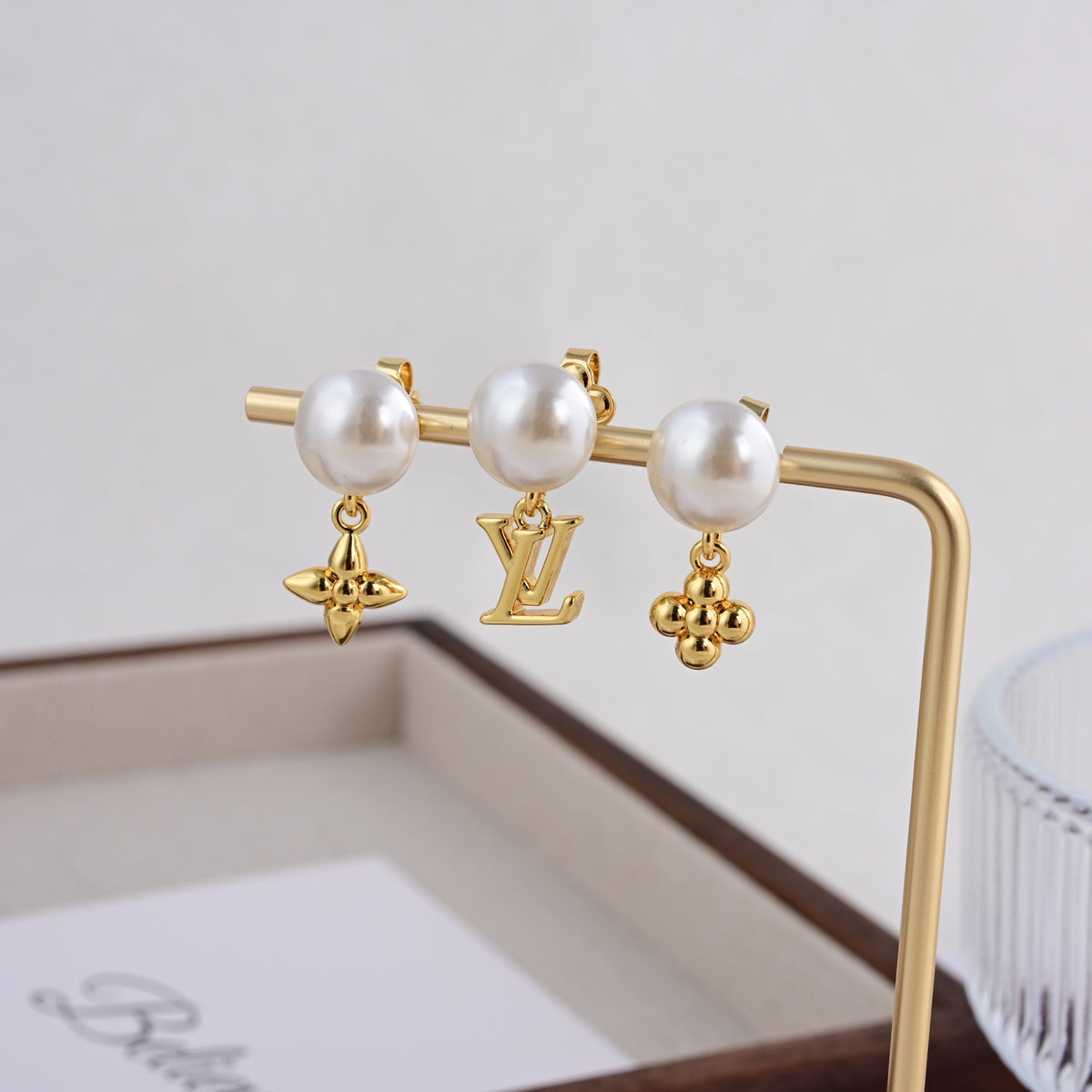 Louis Vuitton Gold-Tone Long Flower Drop Earrings - album image 7