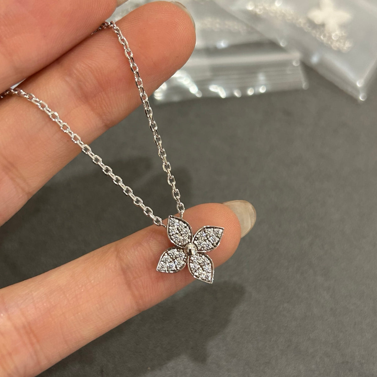 Louis Vuitton Single Flower Crystal Accent Necklace - album image 1