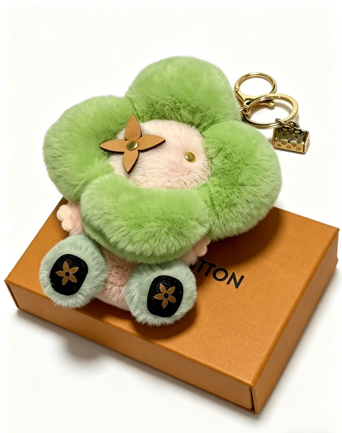 Louis Vuitton Green Flower Plush Character Bag Charm - album image 3