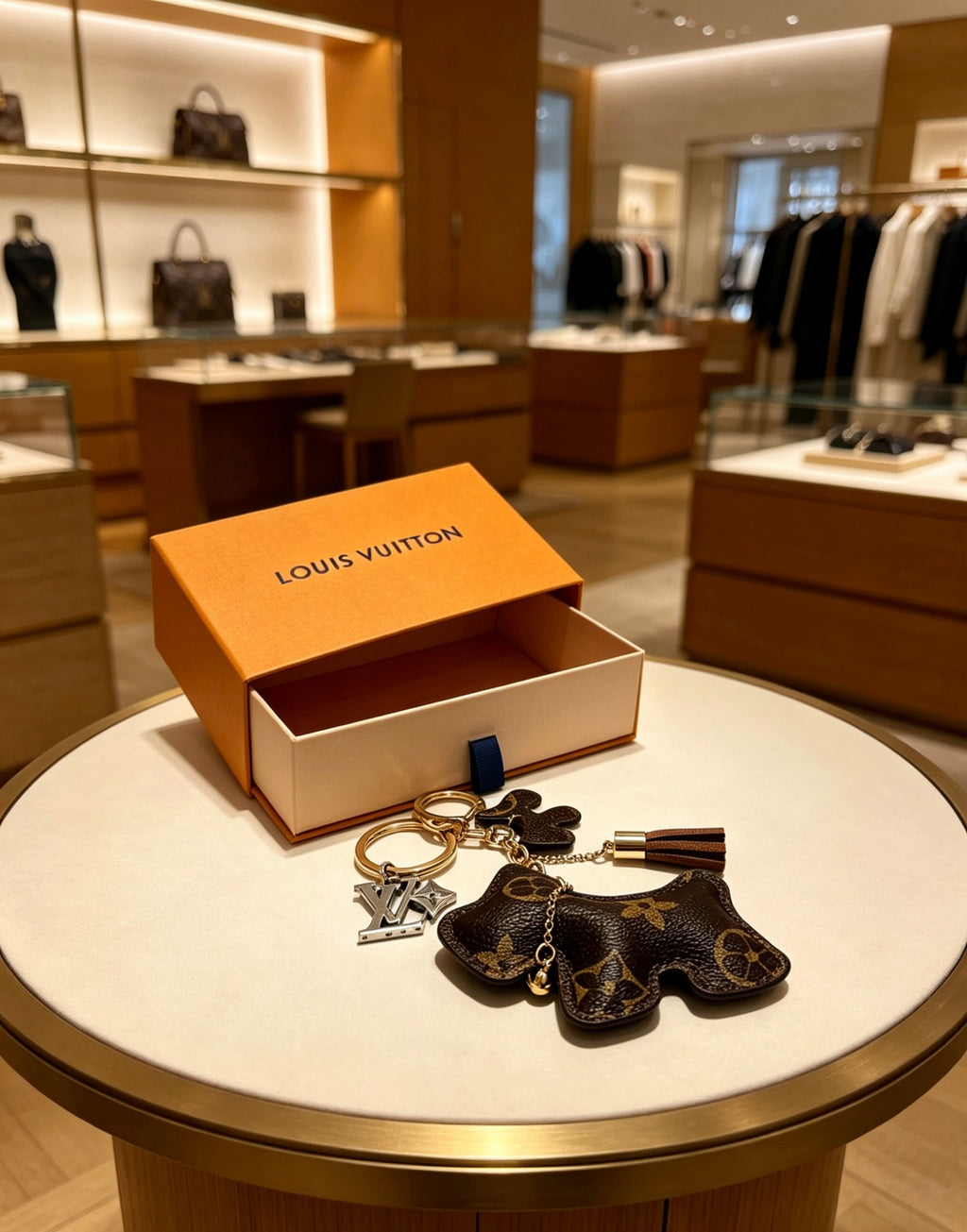 Louis Vuitton Black Bear Keychain with Gold-Tone Ring - album image 6